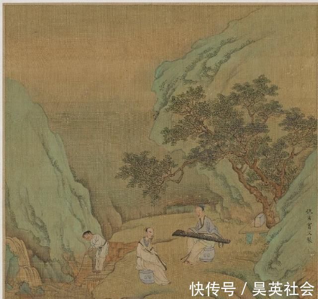 山水!600年前一幅古画,高山远水胜过张大千,最奇怪的是画中童子