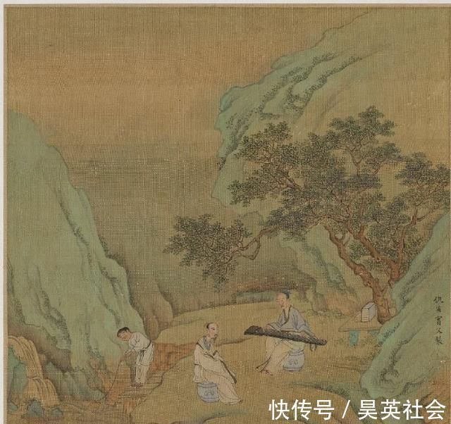 山水！600年前一幅古画，高山远水胜过张大千，最奇怪的是画中童子