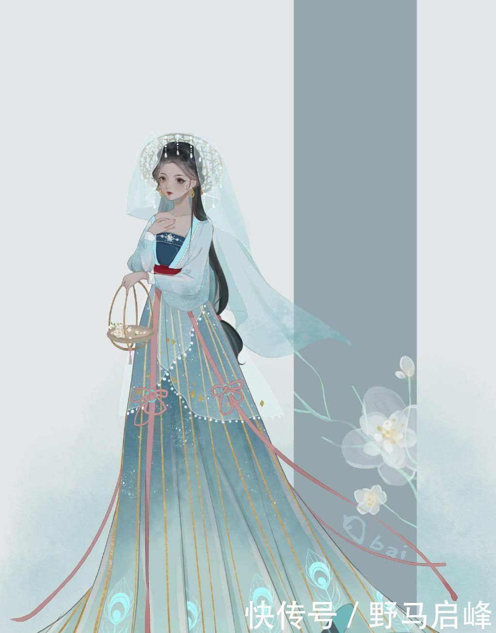 茉莉|当迪士尼公主穿上汉服,个个仙气飘飘,艾莎撑伞的样子绝世而独立