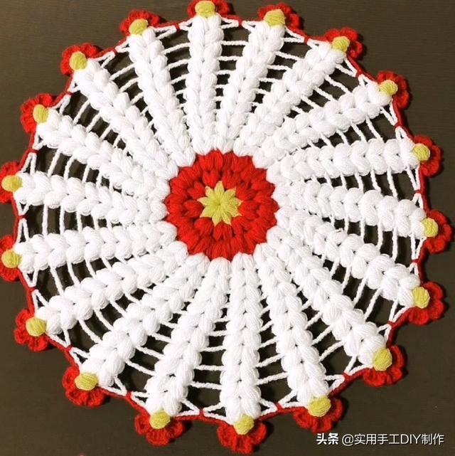 新手#「针织作品」32款只用到一种针法织出来的美垫子,新手留存备用