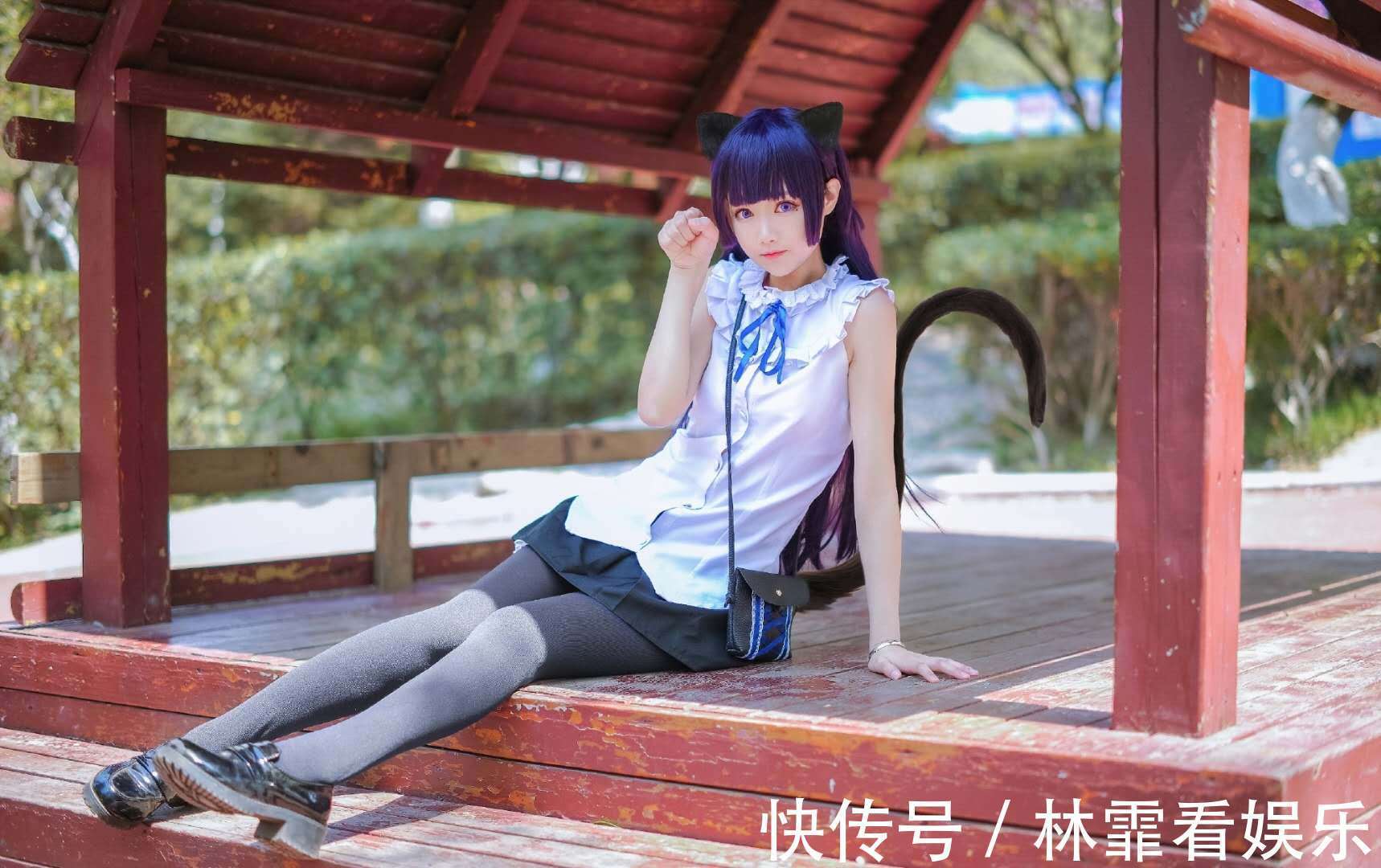 黑貓|黑貓五更琉璃超萌還原，俏皮貓尾絨絨貓耳，兩套造型都好可愛啊！