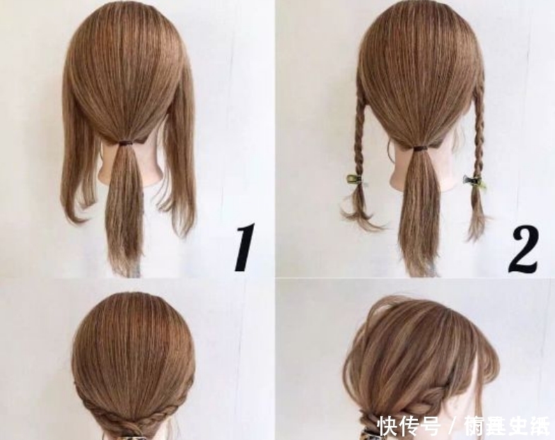 麻花辫|齐肩发尝试这几款扎发,每天一分钟,男神都爱第四款超惹人心动