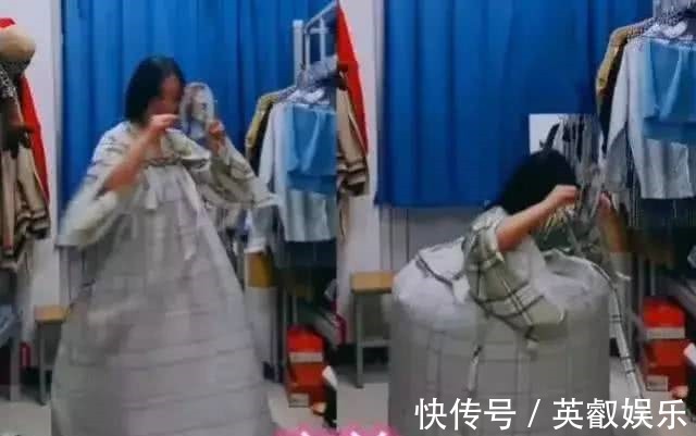 山货#“汉服”差距有多大正品VS山货，看到秀儿还是披床单吧！