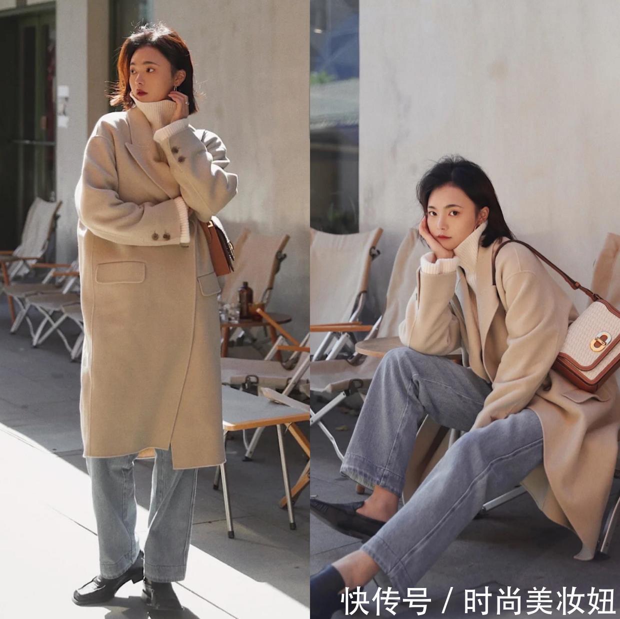 h型|秋冬裤子不用买太多,用一条牛仔裤就够了,打造高级时髦范