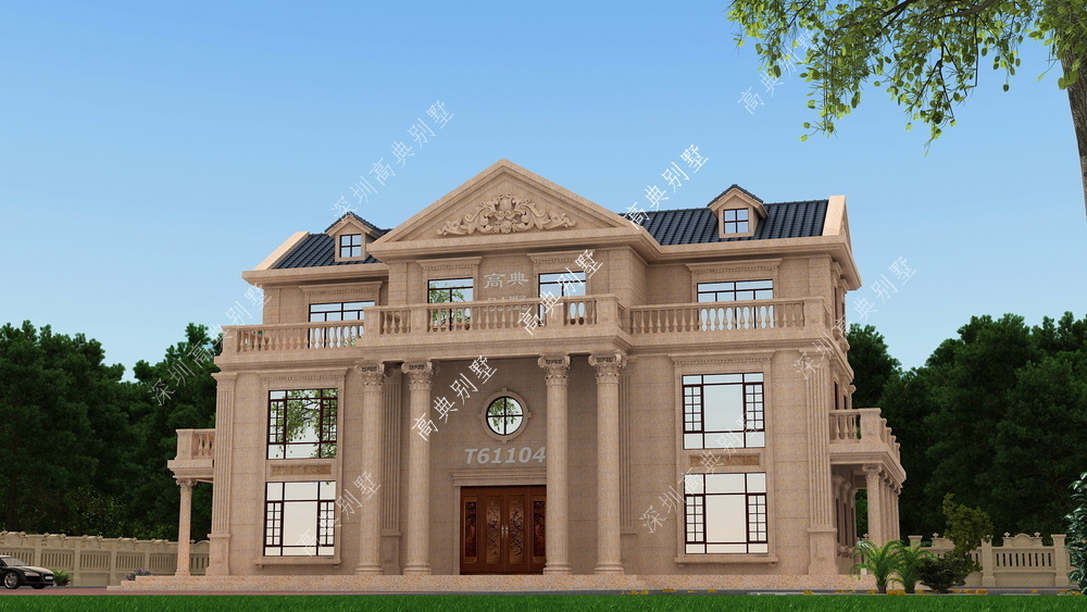 农村|这款欧式农村别墅,外观线条方正简单,易于建造。