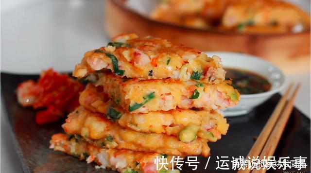 章鱼|虾仁章鱼蟹肉海鲜大咖云集的海鲜饼来了,简单美味口口鲜嫩满足