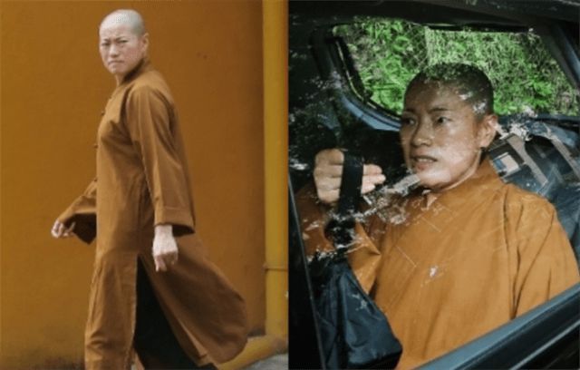 女主持#女主持开豪车,住别墅,还在僧袍里穿黑丝,和两个和尚结过婚