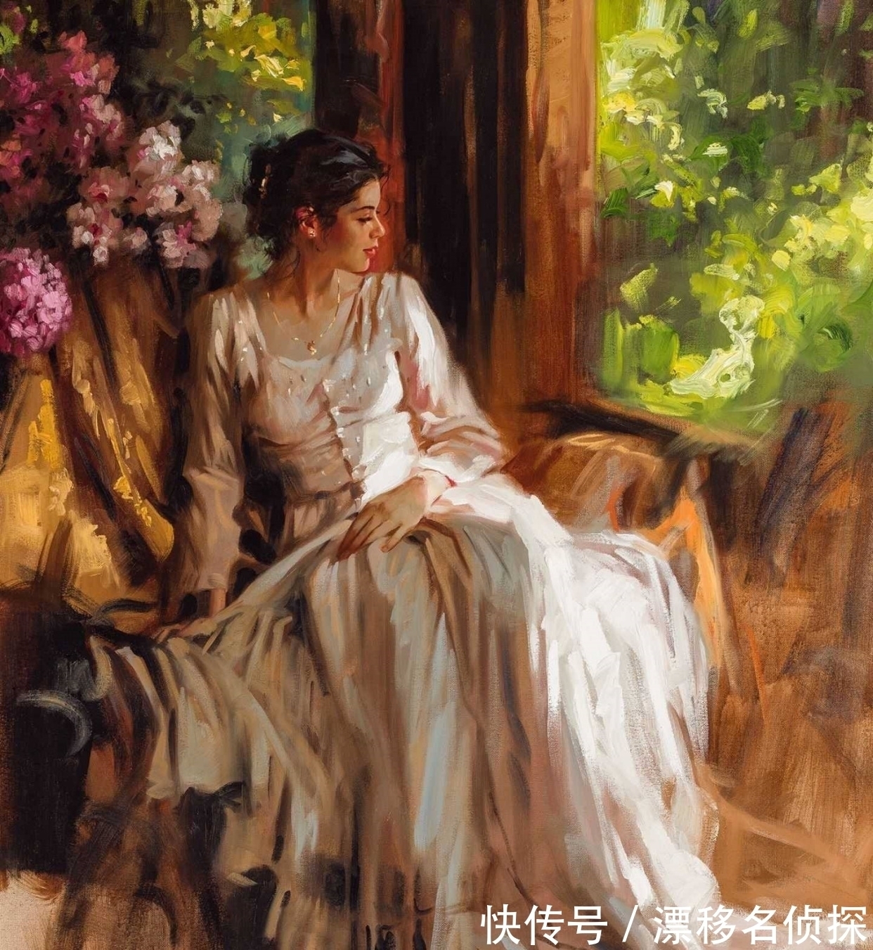 绘画作品$明艳的色彩中迸发出唯美惊艳的女性魅力——擅画女人的约翰逊