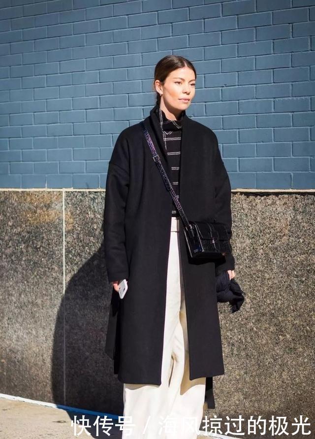 外套|外套穿搭经典的黑色外套,秋冬怎么穿才能气质不沉闷!