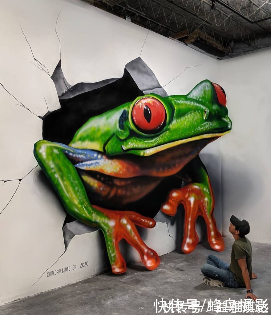 街头艺术|墨西哥版“神笔马良”!考古学家变3D画家,这些街头涂鸦帅爆了