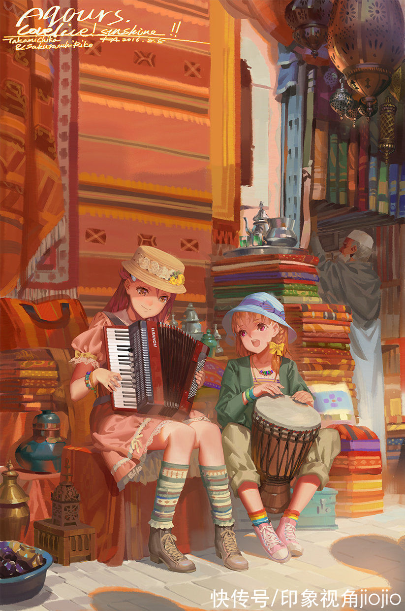 油画|油画质感与天真萝莉相结合的插画，非常的明亮生动