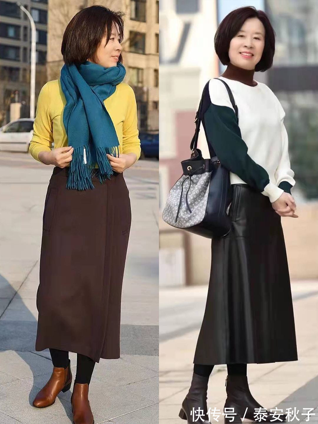 短靴 谁说“奶奶辈”就不能美了?看50岁的她:过年穿搭又美又嫩,好优雅!