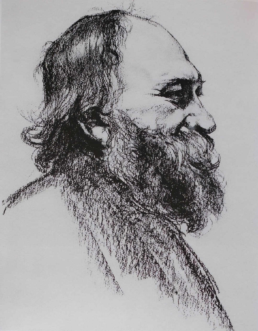 素描$柏林美术学院院长阿图尔·康勃夫素描作品