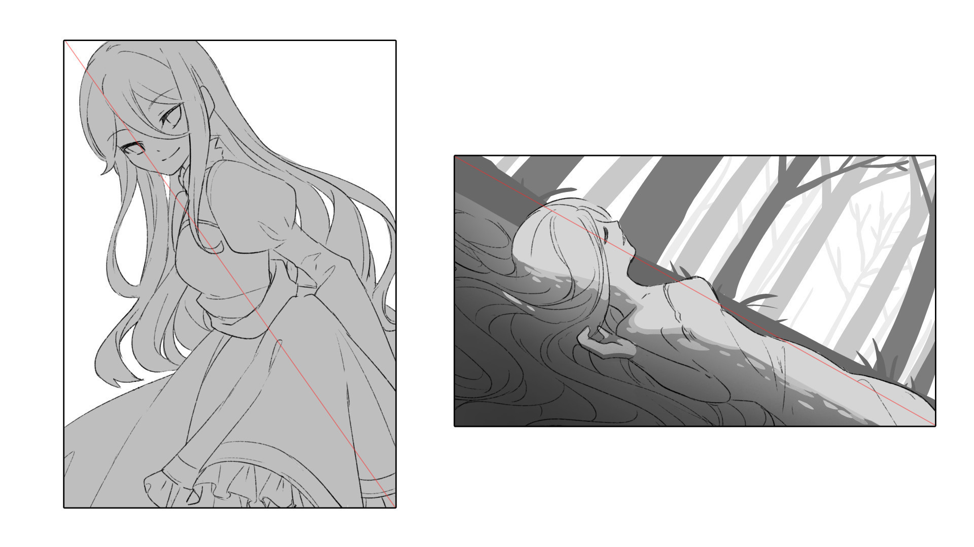 如何学习插画构图?掌握极致构图技巧!超实用绘画教程!