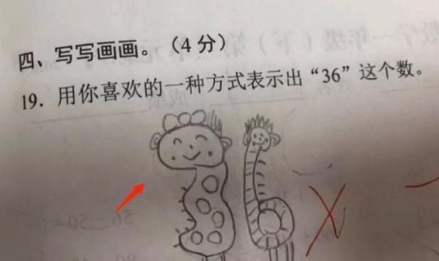 答案|小学生数学题火了，孩子用“怪兽”表示“36”，这答案可太秀了