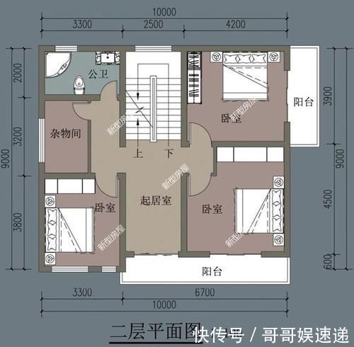 建筑面积|宽9米深10米怎么盖房?一楼2房一厅一卫怎么设计?