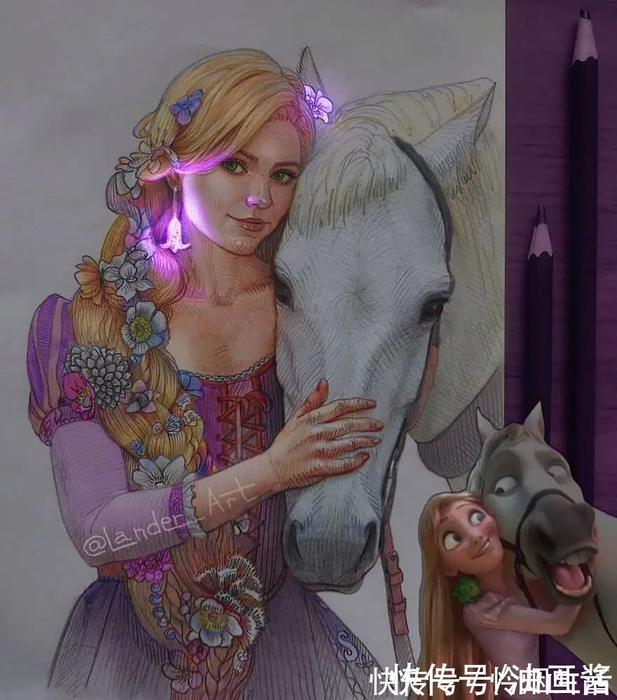 迪士尼公主|终于还是来了,会发光的迪士尼公主插画,让人眼前一亮