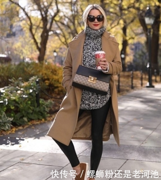 搭配黑色|无大衣不冬天,百穿不厌的驼色系,大气又不丢范