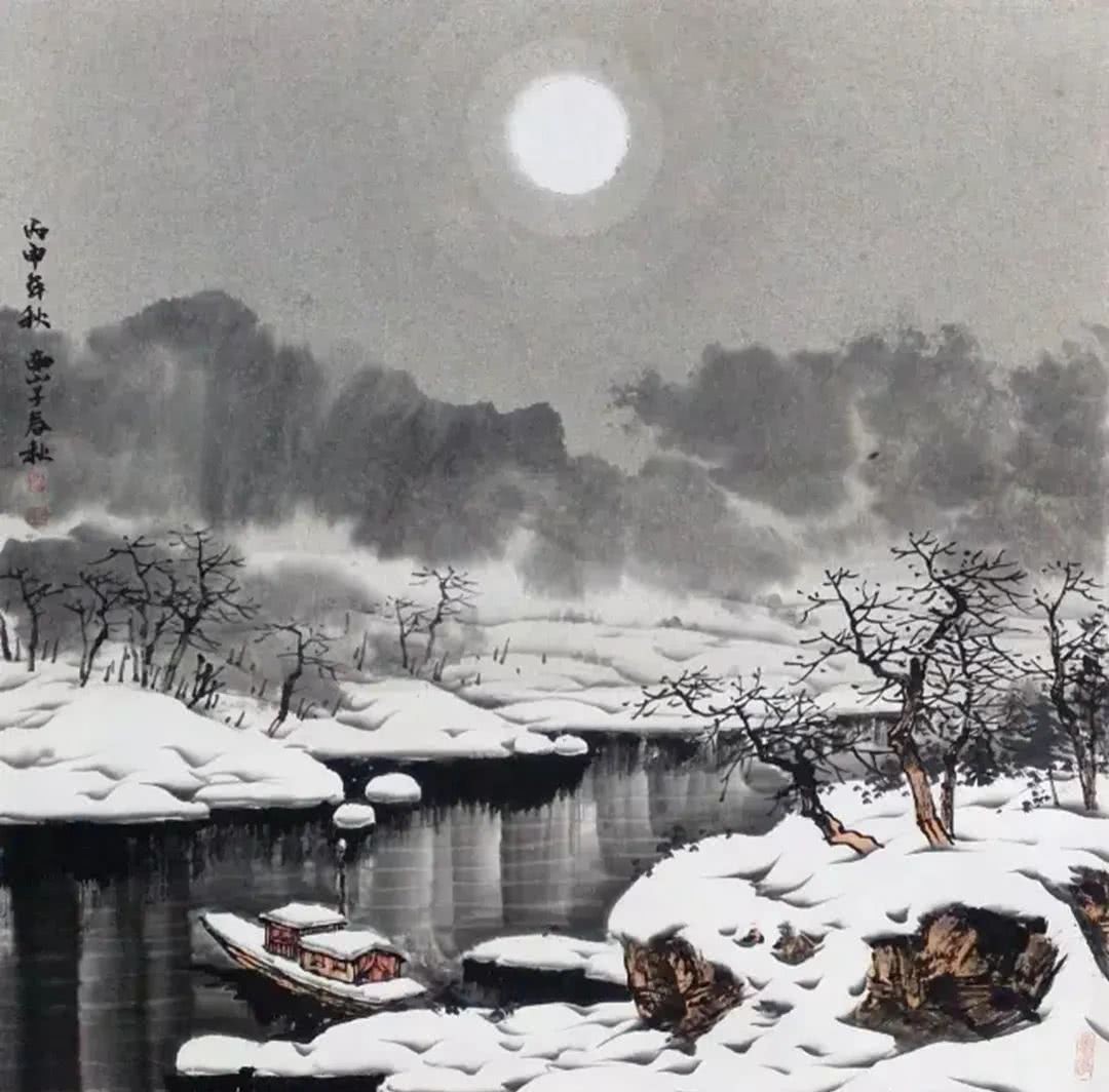 张有合#山水画作蕴含画家情感,其中有三重人生哲理,可供欣赏时参考