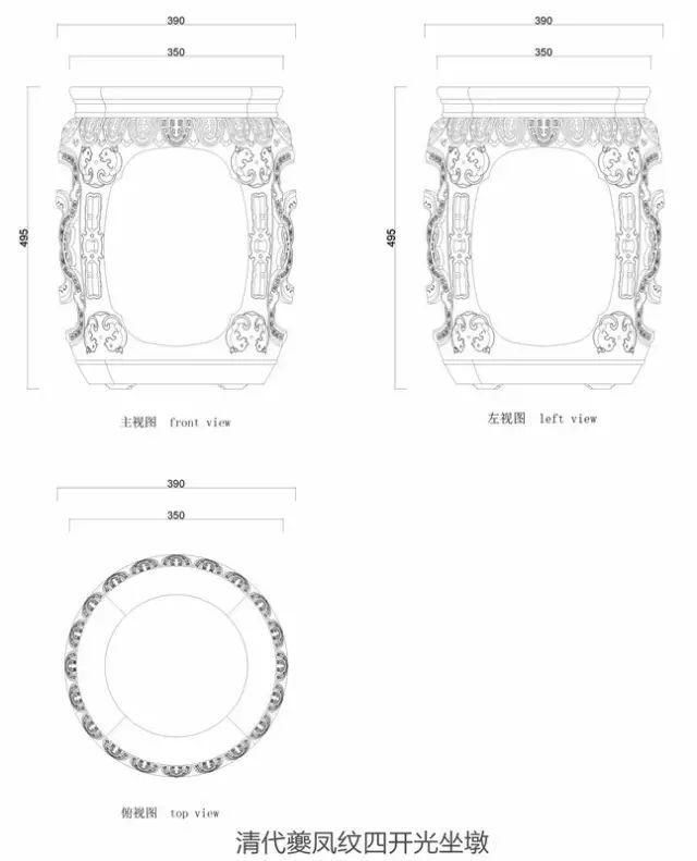 明清家具凳类的设计图纸汇总，需要的带走！（附详细图纸）