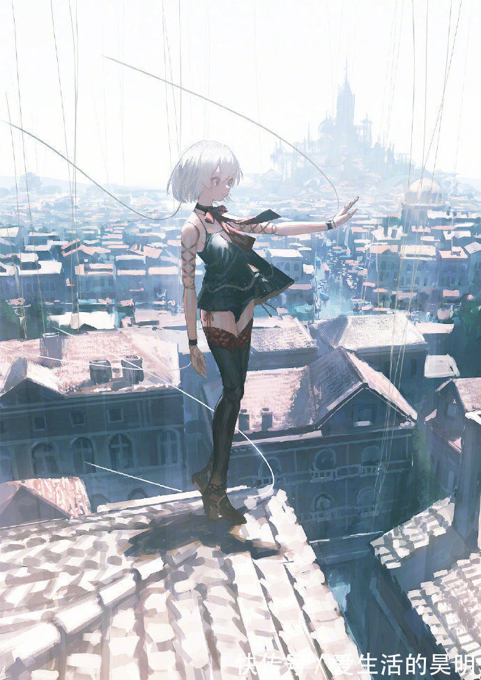 插画|故事感爆棚的动漫人物插画,画面很通透,氛围极佳