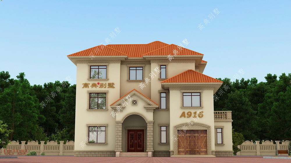 造型|三层欧式别墅,造型丰富大气,漂亮精美。?