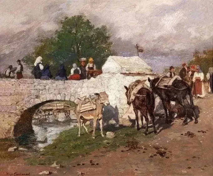 爱雨果!奥地利艺术大师,爱雨果·查勒蒙特的油画作品很清新自然!