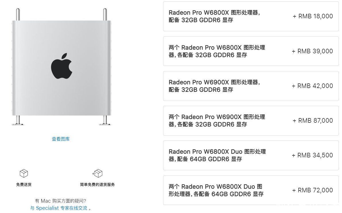 显卡|苹果讲解 Mac Pro 新款 AMD Radeon Pro W6000 显卡兼容性细节