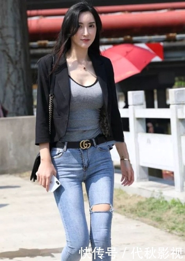 高挑|街拍:身材高挑的时尚小姐姐,大气穿搭,打扮魅力身材气质好