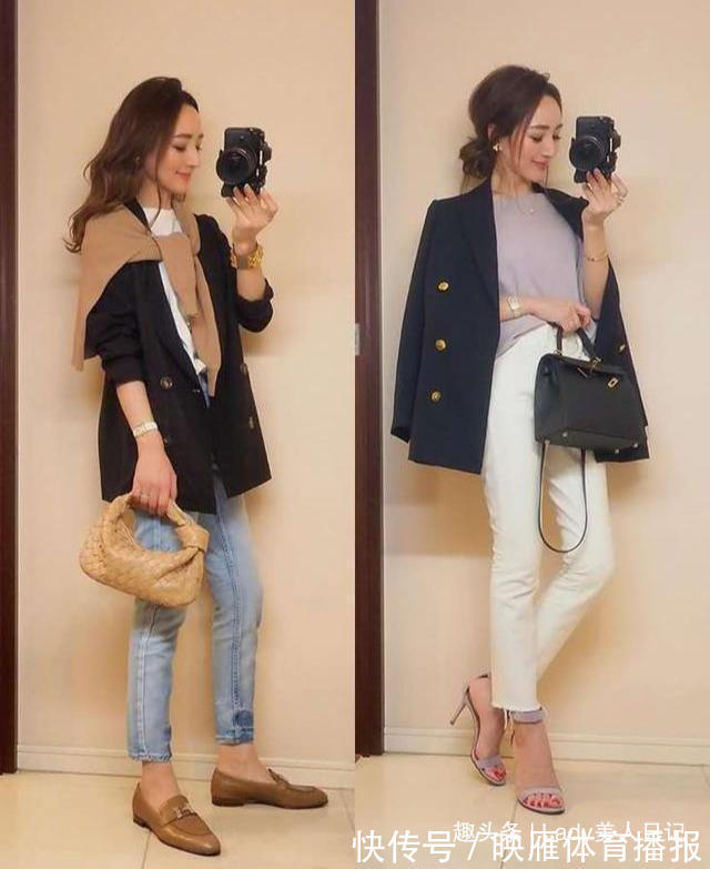 阔腿裤 仅158高、两个孩子的辣妈,她的轻熟风穿搭,才值得中年女人借鉴