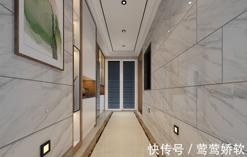 大理石|96平现代风,大理石+原木的搭配原来可以这么美!