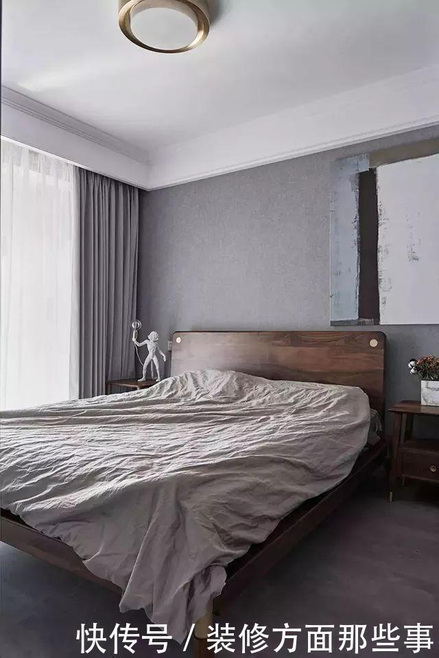 吊顶|108㎡现代三居室，蓝色吊顶，水泥背景墙，时尚有格调的新家