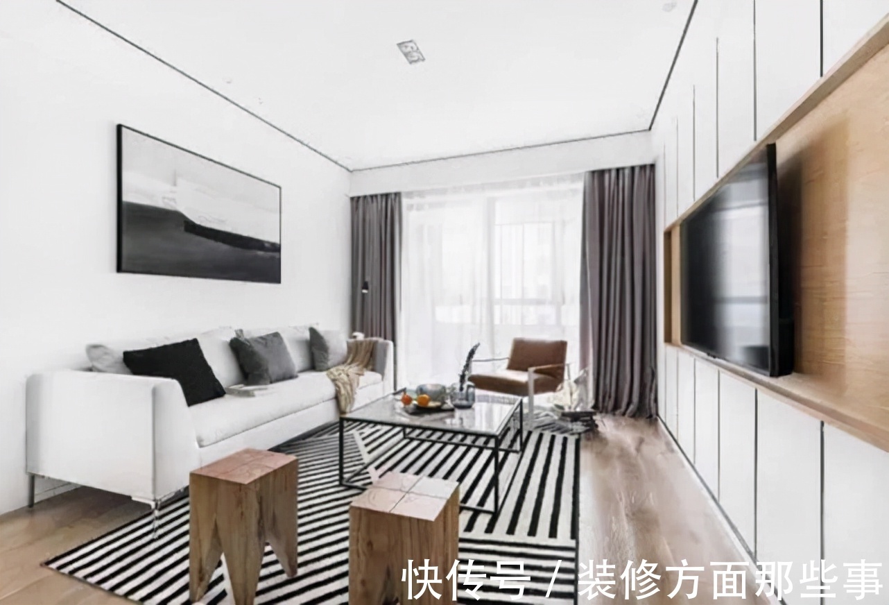 书房|92平现代风二居室,餐桌顶部居然设计了柜子的延伸效果