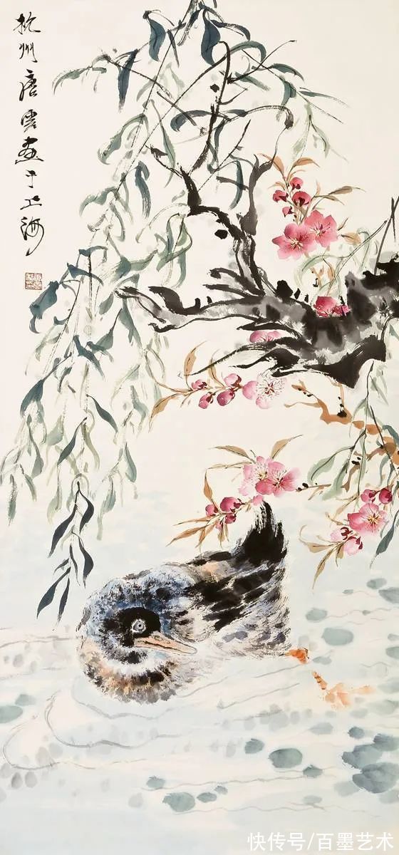 郑午昌@春风拂柳，春意浓！大师笔下的春柳太美了