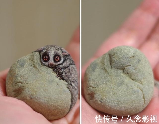 小动物|日本艺术家将石头变成可以永远留下的小动物,简直栩栩如生