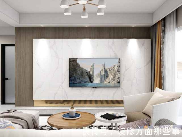 条纹衣|103平现代风二居室看起来呆板，效果却是非常生动的