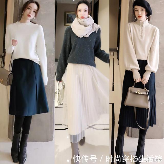 百褶裙|秋末冬初穿搭没灵感?这24套秋冬季搭配示范,照着穿时髦又减龄