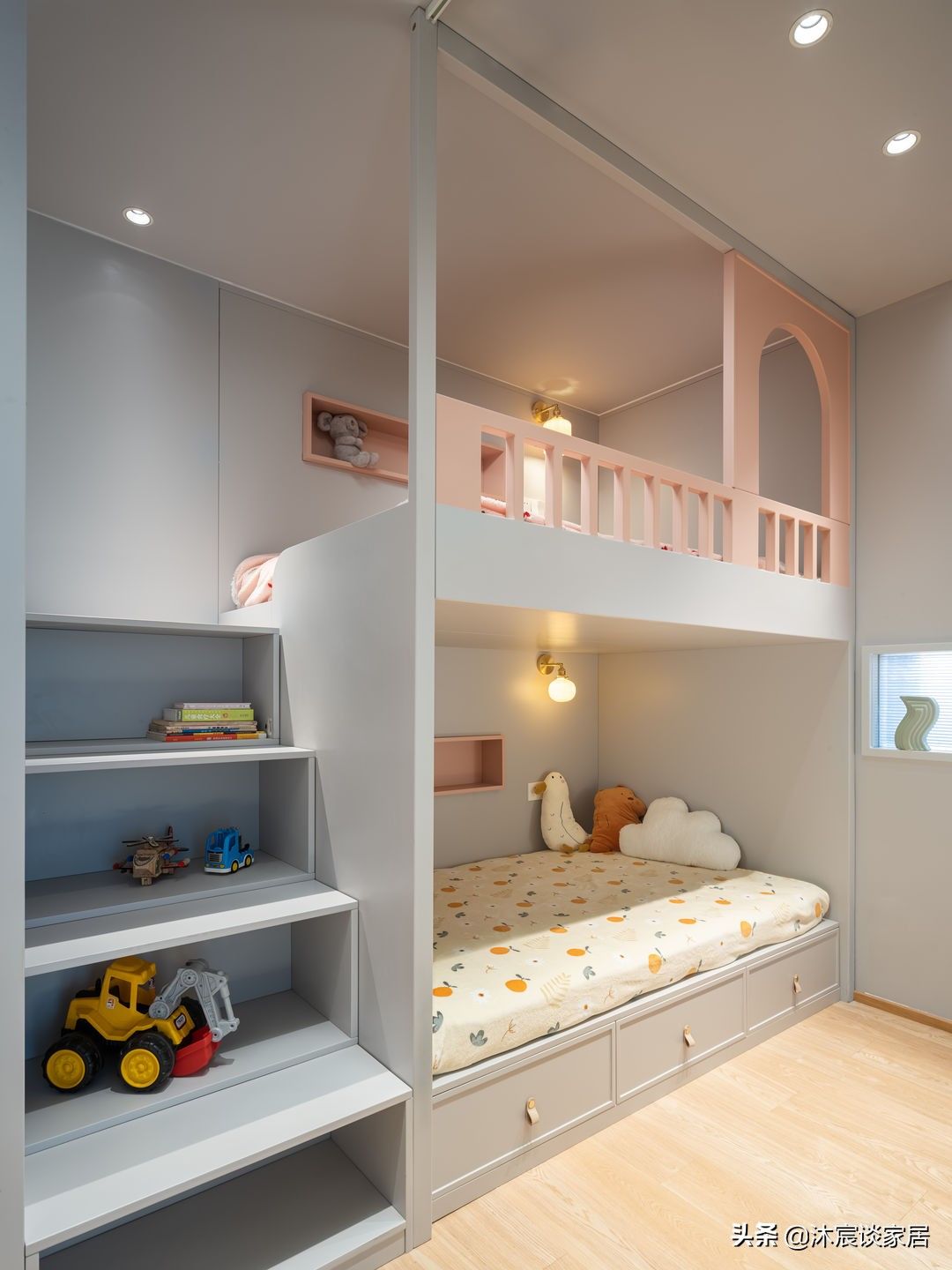 高低床|佩服!她把仅55㎡的家重新改造,有“4室”两卫,老破小逆袭成功