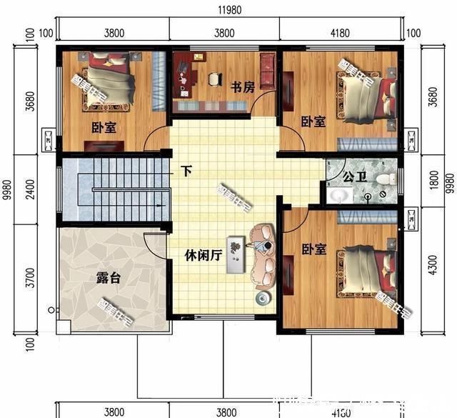 瓷瓦|简欧风格设计,面宽11米多的两栋农村别墅,网友们都说想盖一栋