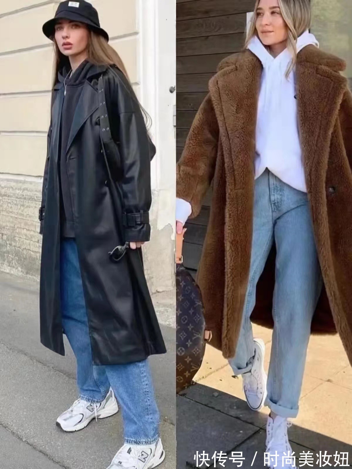 冬天|冬天别总穿羽绒服配运动鞋,试试“大衣+运动鞋”,时髦精都爱