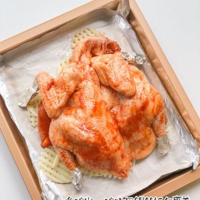 简单省事懒人菜连鸡头都能吃的香脆烤鸡，一次就上瘾