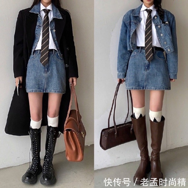 牛仔裙 牛仔单品怎么搭?搭对了大方减龄