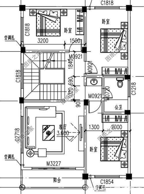 户型图|农村三层带罗马柱的房屋图片,准备在农村建房的有福了,建房参考