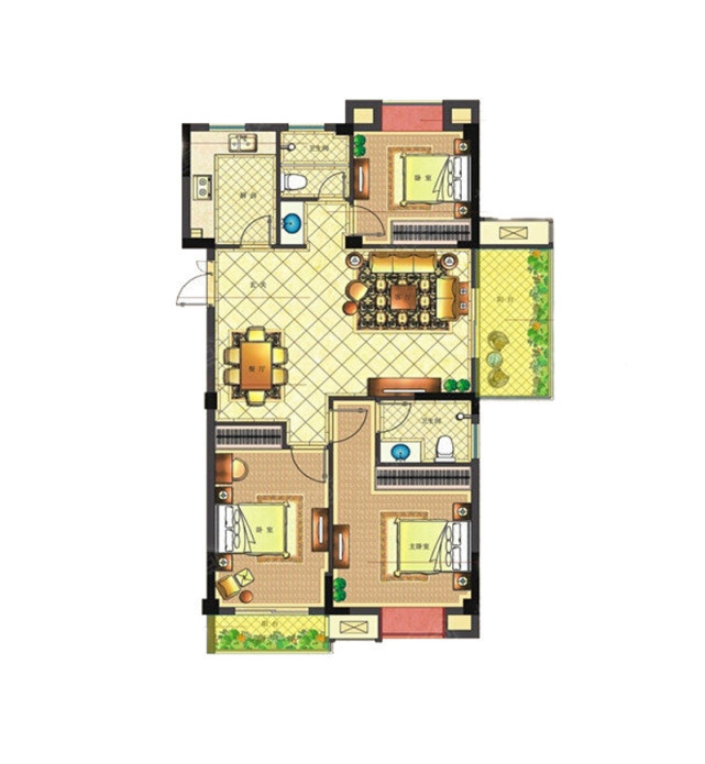 三居室|108平简欧三居室,实用性的儿童房是我最满意的地方