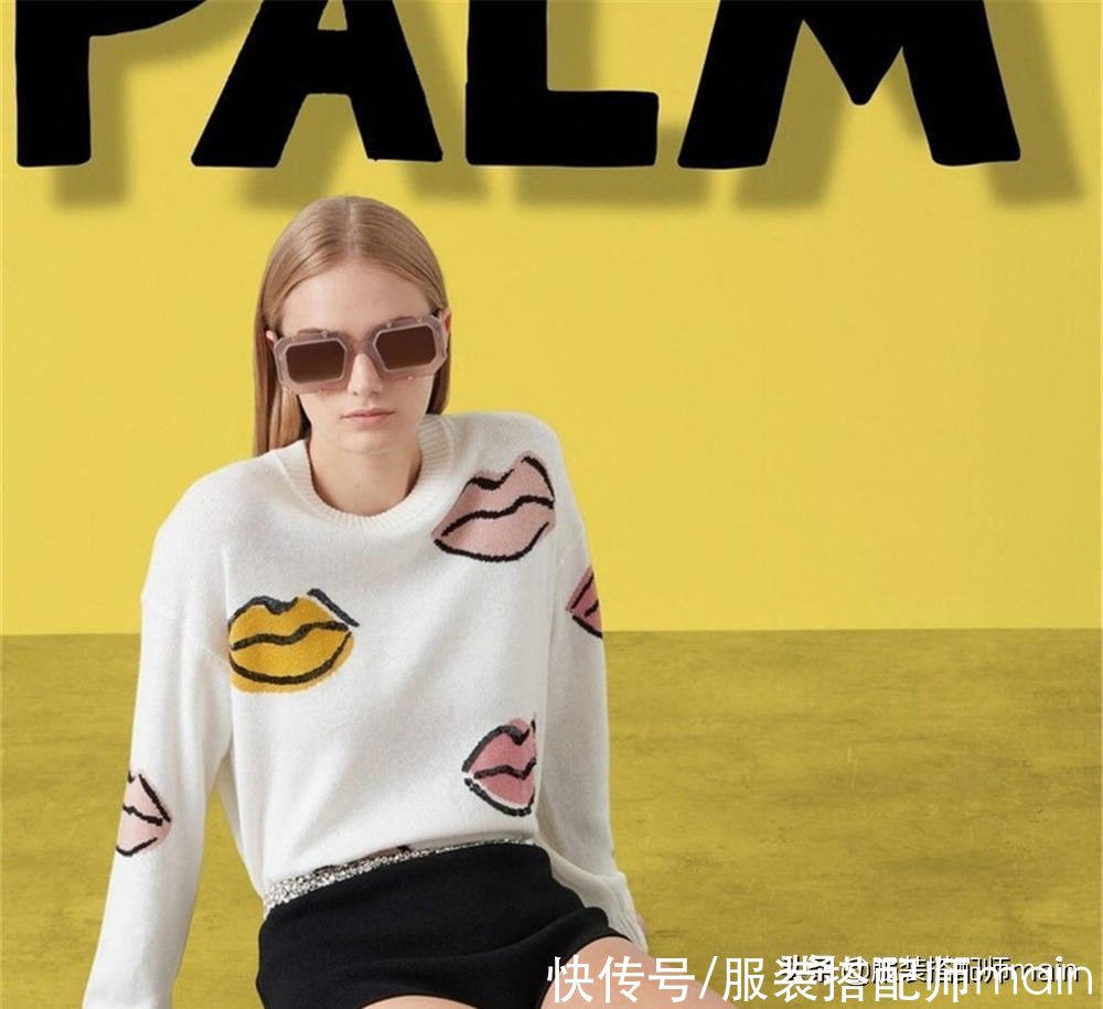 印花毛衣，春天穿正好，教你4个精致又时髦的穿搭思路