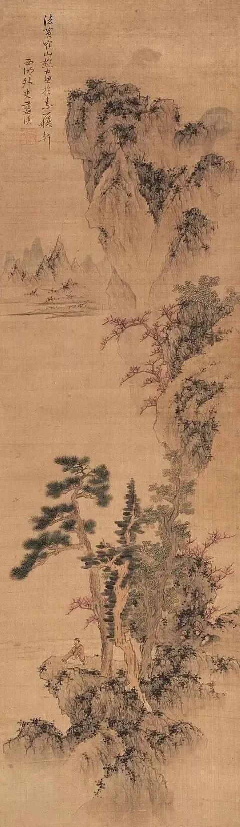 职业画家|他的老师是董其昌,学生是陈洪绶,开创著名的“武林画派”