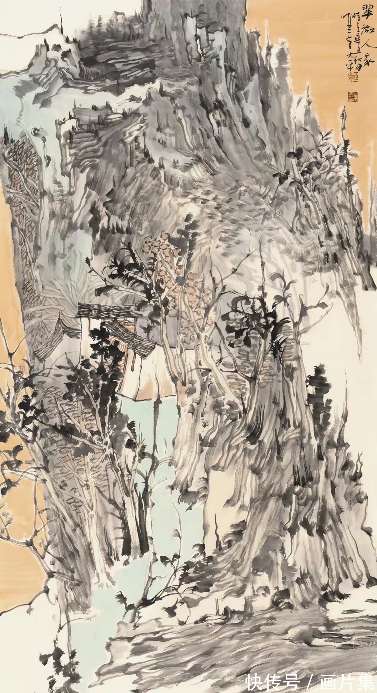 山水画作&「直击书画」肖大平山水画,给视觉艺术做了新的诠释