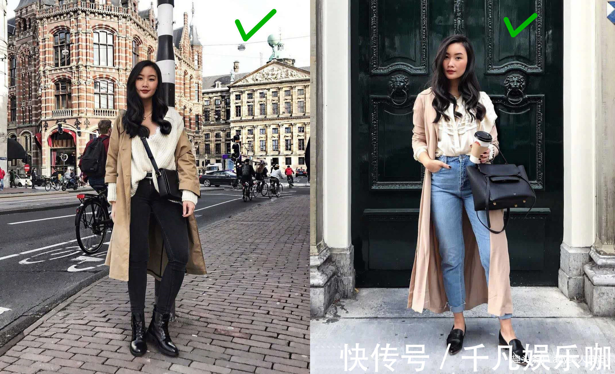 小个子 快来,显高显瘦的“长风衣/大衣”穿搭,经典实用,小个子更要看