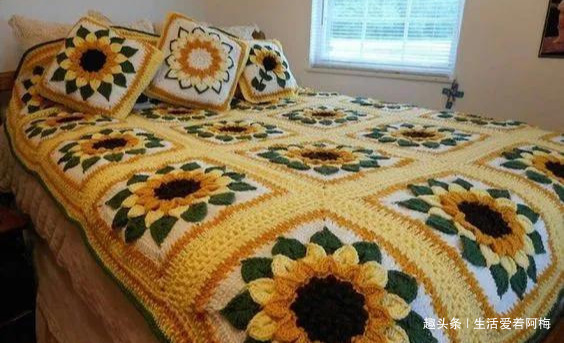 毛线钩针编织向日葵合集，DIY手工编织附图解教程