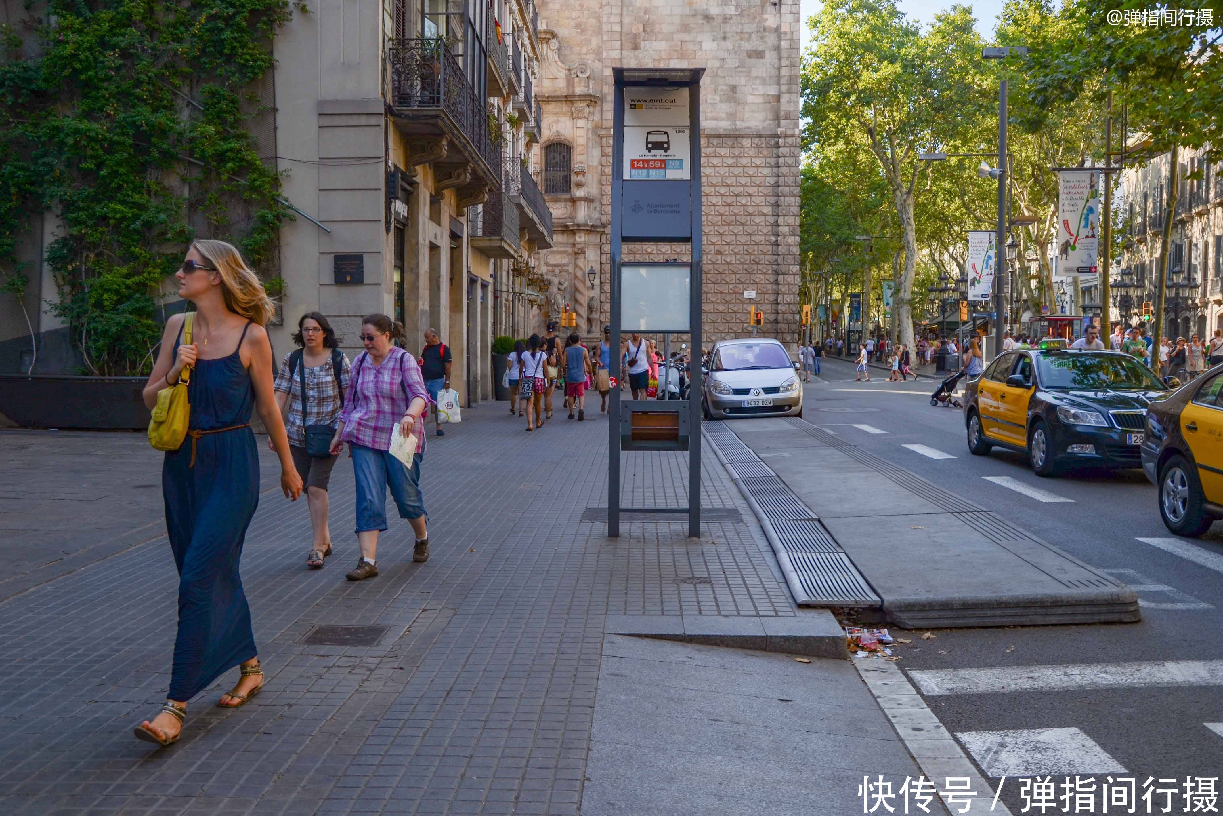 巴塞罗那 西班牙著名的“流浪者大街”，汇聚全球街头艺人，成一道别样风景